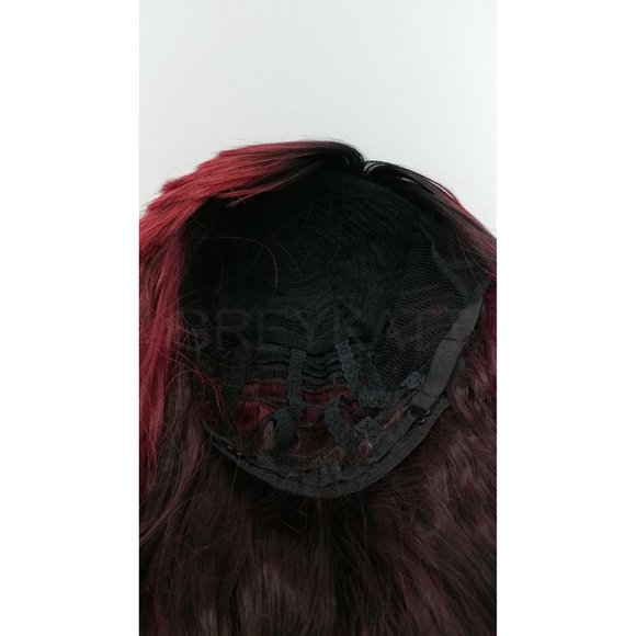Red heat resistant wavy wig main image 5
